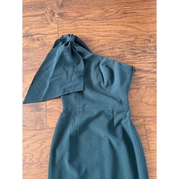 DRESS THE POPULATION Tiffany One-Shoulder Midi Dress Pine Green Size XS $148 - Picture 4 of 7